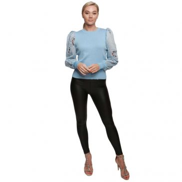 blue-jumper-knit-body-shimmer-lace-floral-detailed-sleeve-single