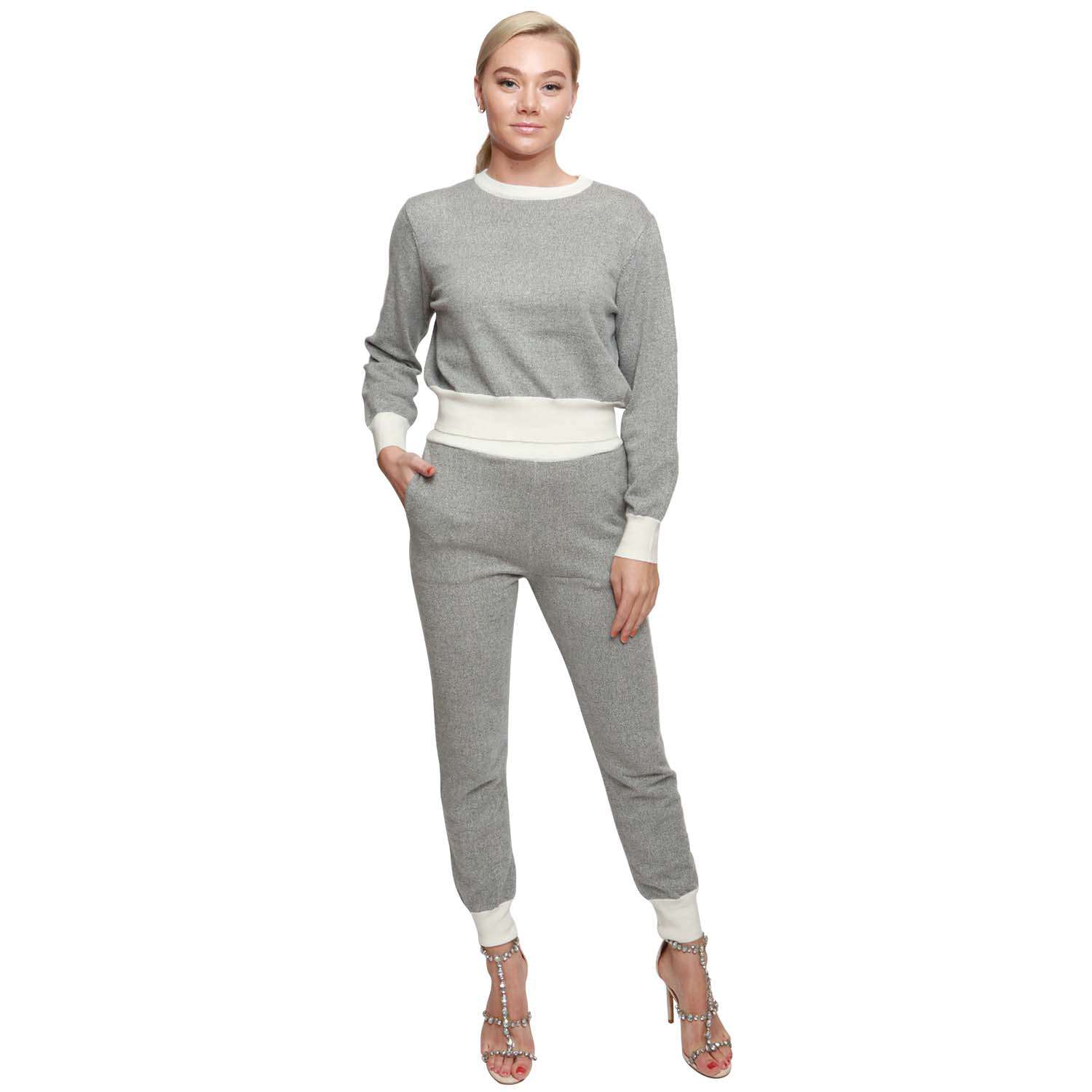 Lounge Set Grey With White Trimming (Single)